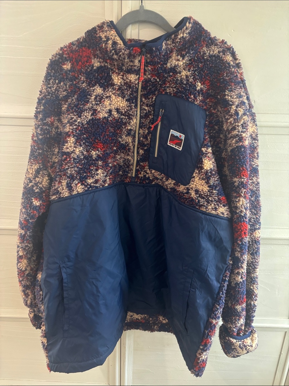 Vans Multicolor Navy Sherpa Pullover Jacket